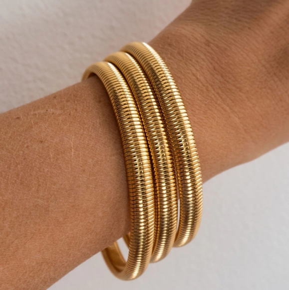 Anthropologie Jewelry - Flex bangle bracelet set of 3